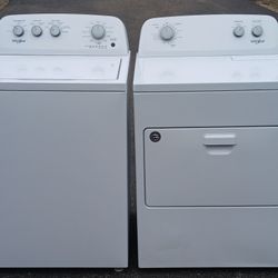 Very Nice Whirlpool High Efficiency Top Load Washer & Electric Dryer Set
