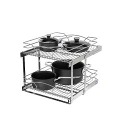 Brand New in Box Rev-A-Shelf Chrome Steel 21 in. 2-Tier Pullout Basket with Soft-Close