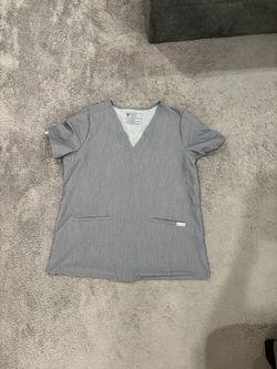 Large FIGS Graphite Scrub Top
