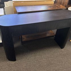 55 Inch Console Table with 2 Drawers, Fluted Entryway Tables with Storage(small damage