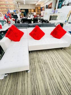 Sectional Sofa Bed, White, Ask For Price 