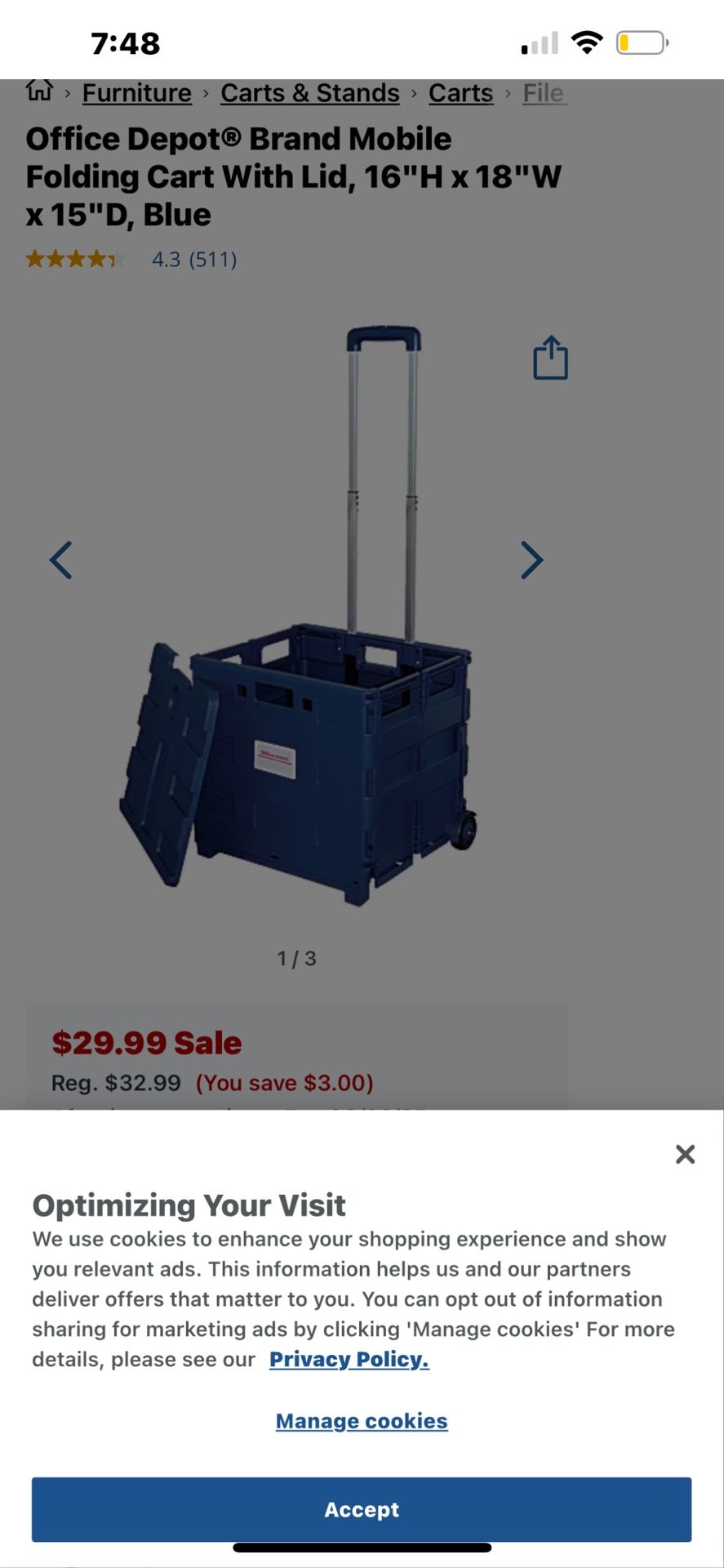 Rolling Box Cart With A Lid