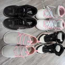 4 Pairs Of Kid Shoes Size 3&4