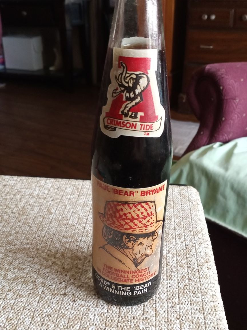 Vintage Paul Bear Bryant Coke Bottle