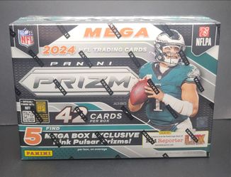 2024 Panini Prizm Football Mega Box Sealed Target Pink Pulsar NFL Cards