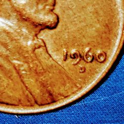 1960 D Lincoln Memorial Cent Penny Small Over Large Date