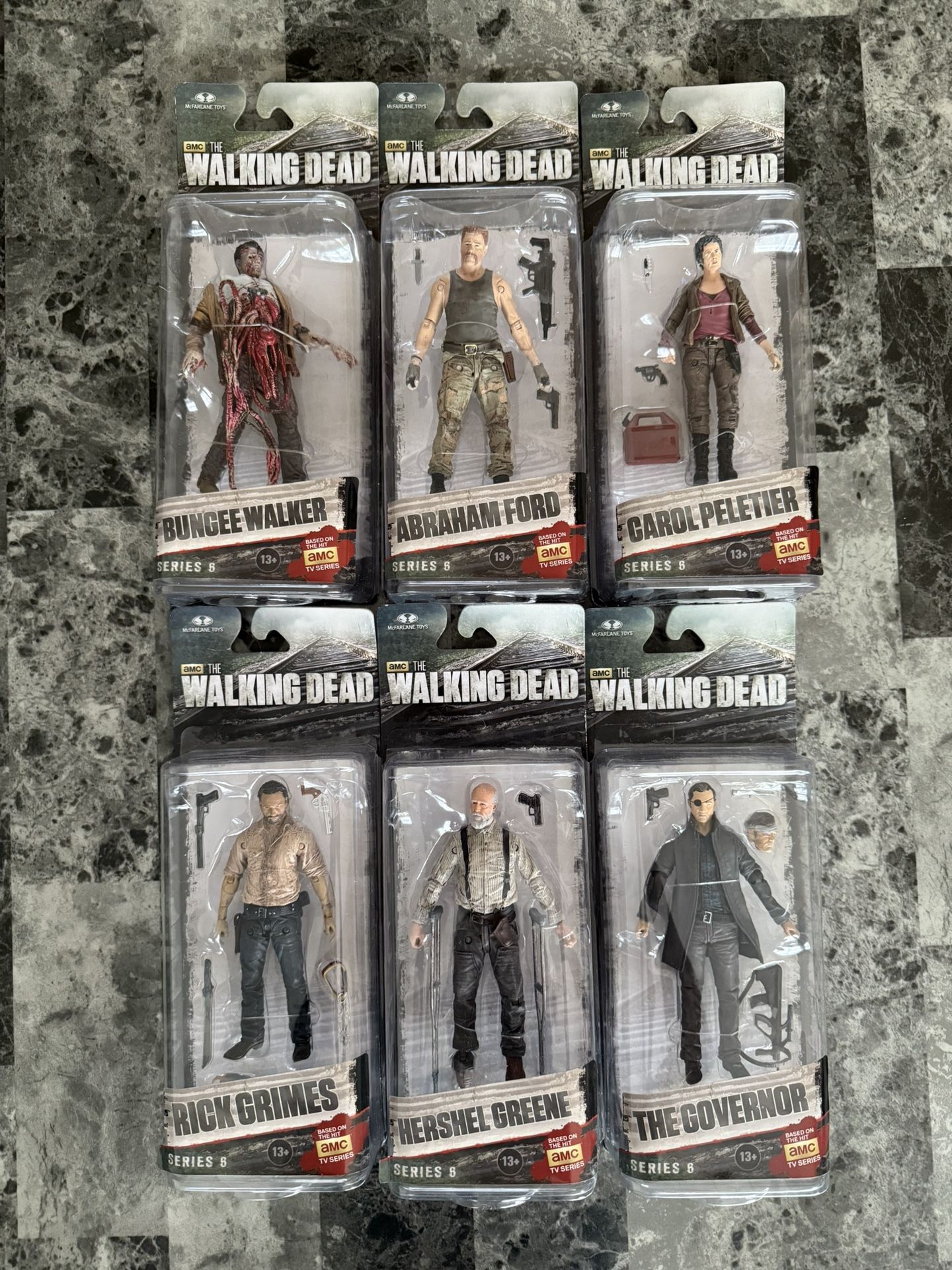 The Walking Dead Complete set of 6 Figures Series 6 Action Figures