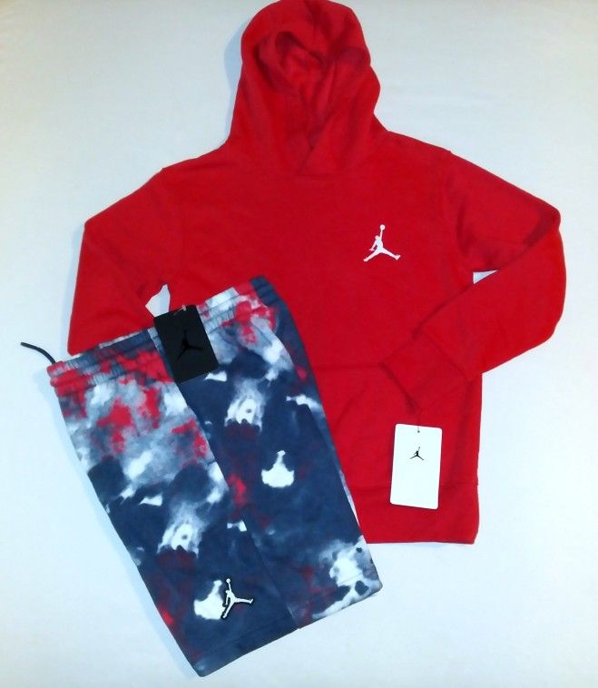 Jordan Boys Youth 2pc Hooded Jogger Short Set - Small
