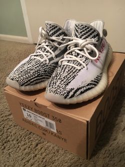 Adidas Yeezys Zebra Edition. Size 10