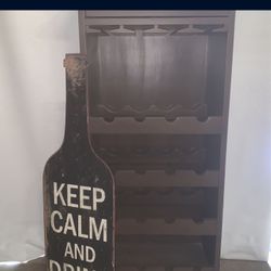 Wine Rack With Wine Glass Holder