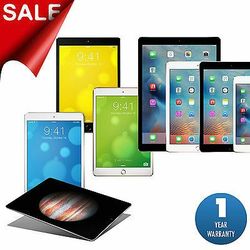 Apple iPad 2,3,4,Air 1/2,mini 1/2/3/4 16GB/32GB/64GB/128GB with 1-Year Warranty