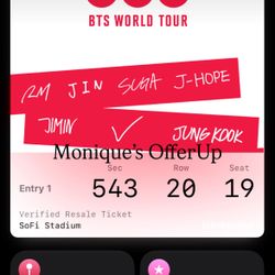 BTS Concert Ticket