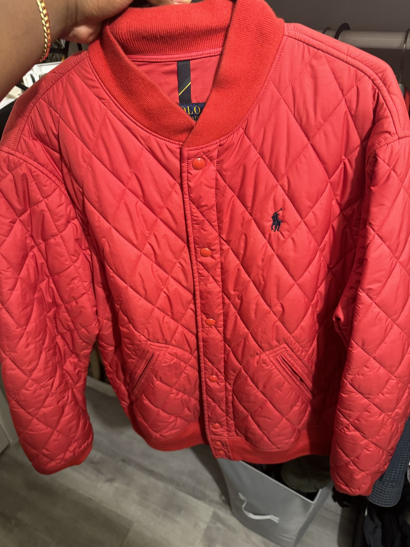 Red Polo Puffer Jacket 