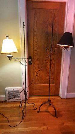 Antique wrought iron lamps