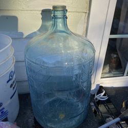 vintage glass water bottle 25$ 