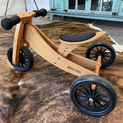 Wooden (Bamboo) Tricycle and Balance Bike 