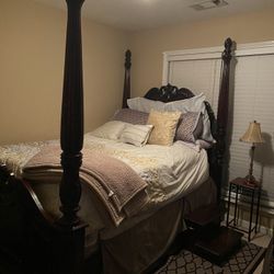 Queen Bed with Mattress, Box spring , and Armoire