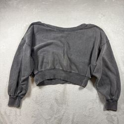 Free People Take Me Back Front/Back Pullover Women’s Size M Black NWT #3519