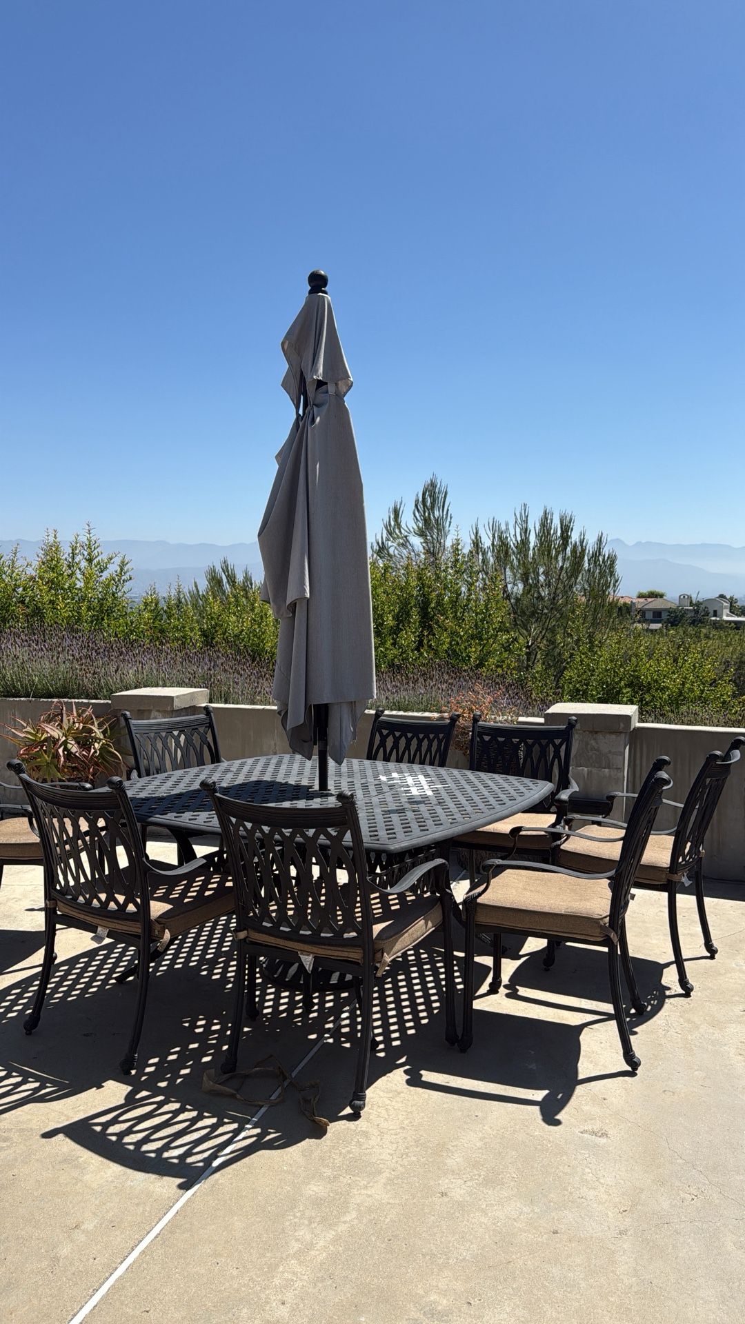 Patio Set And Umbrella