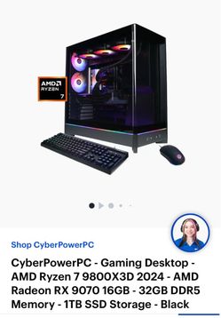 CyberPowerPC Gaming PC + ASUS 32” 4K OLED 240Hz Monitor – Like New