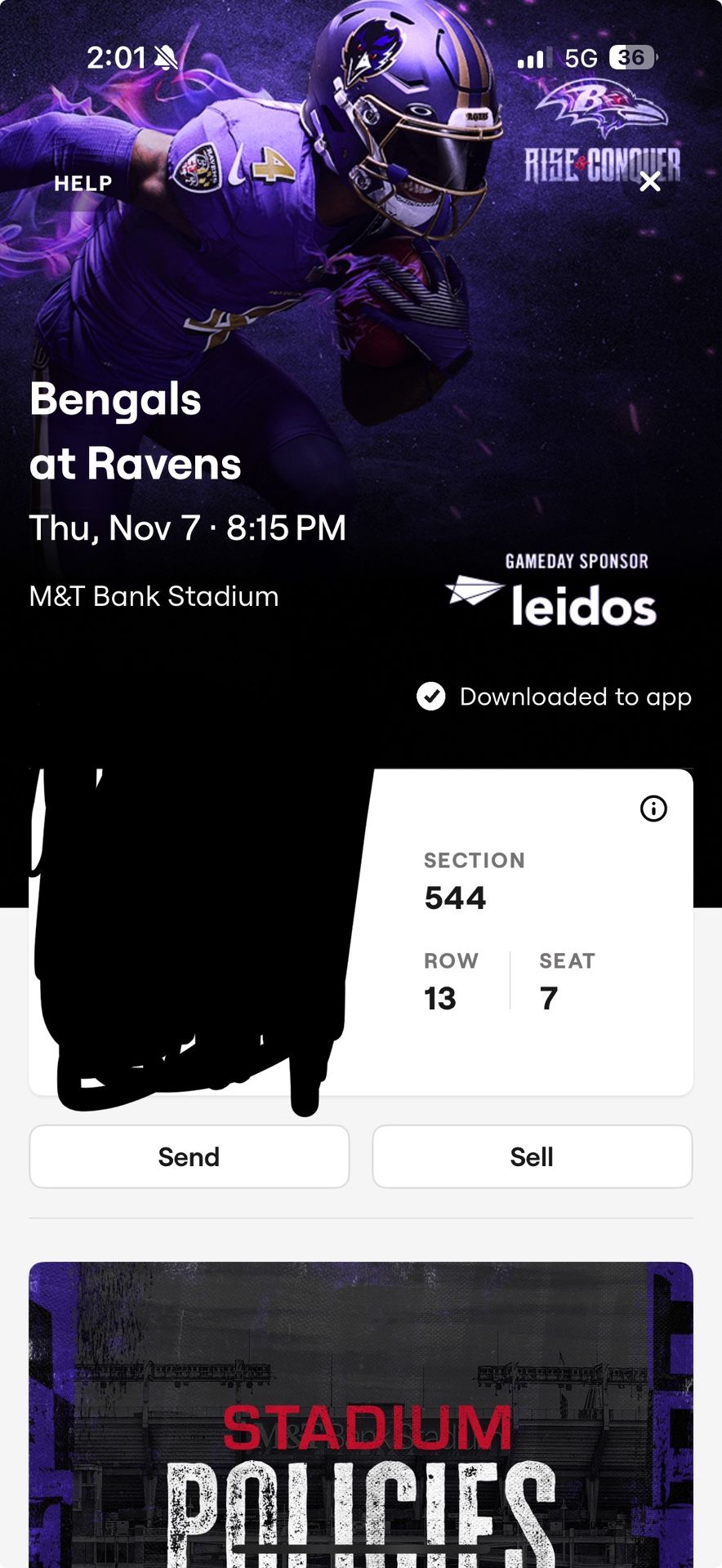 bengals vs ravens 2 tickets