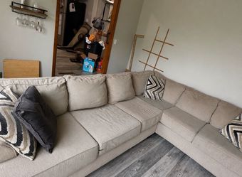 Tan sofa couch