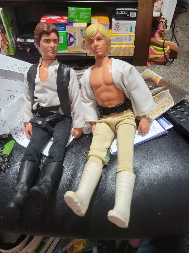 Hen Solo And Luke Sky Walker 1978 Dolls