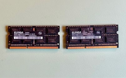 8GB of RAM (2x 4gb) pc3-12800s