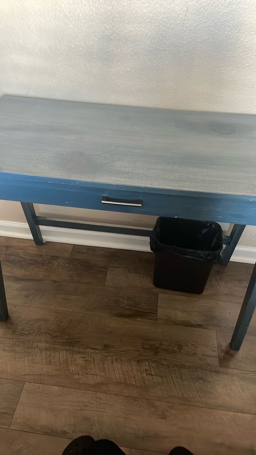 Blue Wood Desk