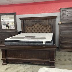 Brand New King Rustic Bedroom Group On Sale Now !!
