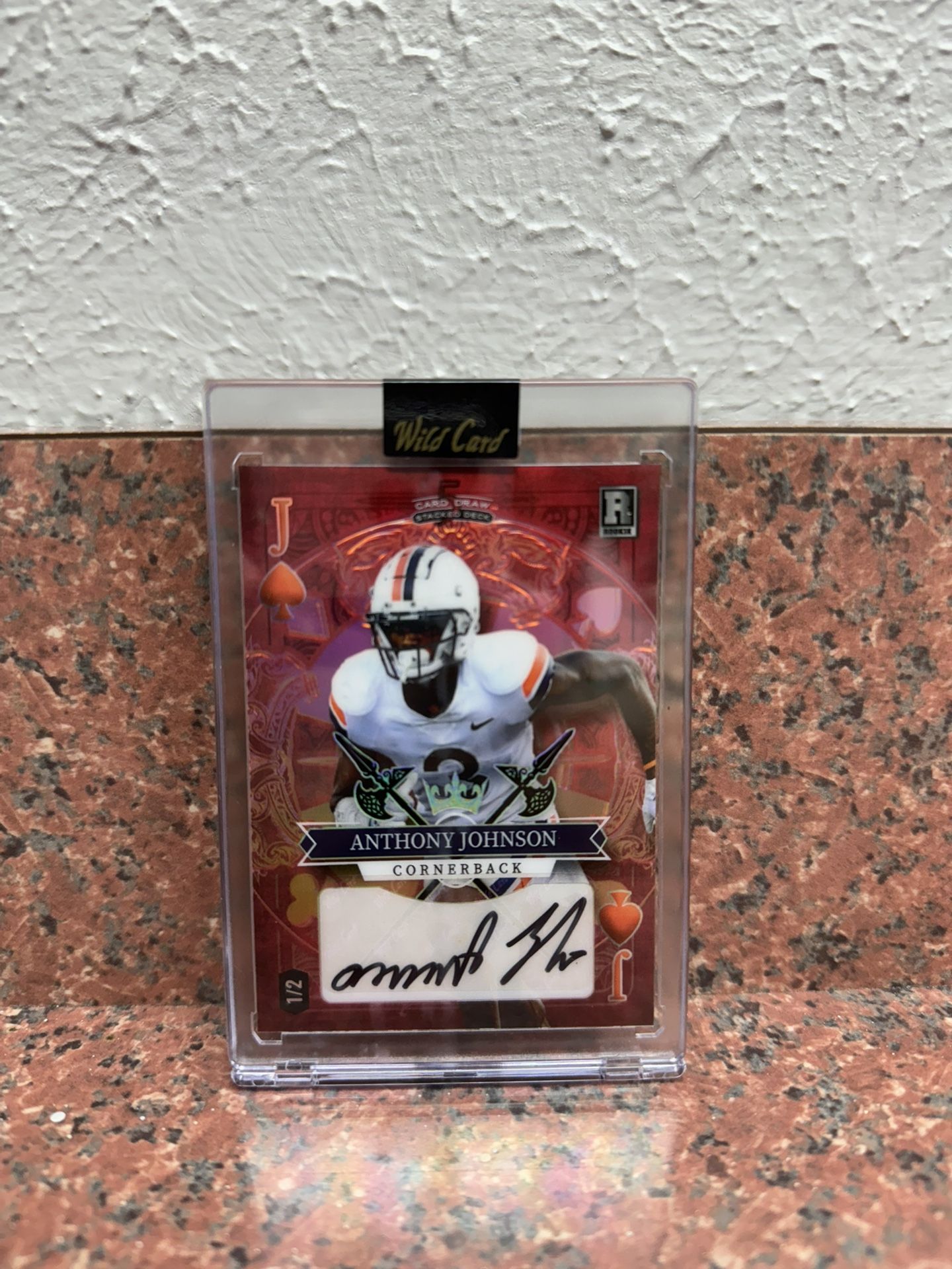 2023 Wild Card Stacked Deck Anthony Johnson Rookie Auto /2 Green Bay Red Jack