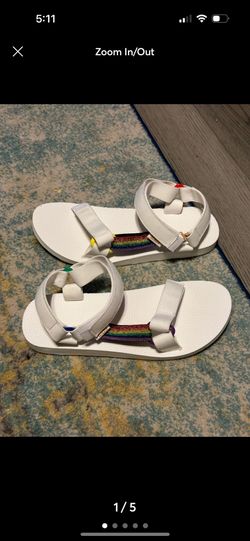 Teva Sport Sandal Original Universal Pride Rainbow White Mens 10 Womens 11.5 New