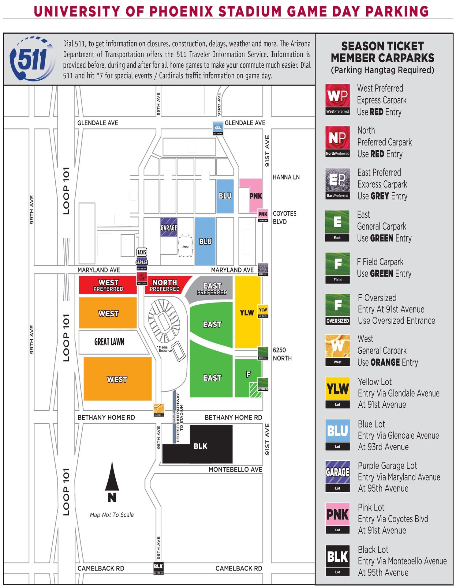 Houston Texans vs Arizona Cardinals Parking Passes