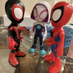 Spidey Birthday Party/Spidey And His Friend Figures Toys, Spidey, Ghost-spider, Miles, 9 Inch, 