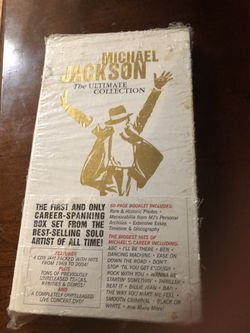 One of a kind collection of all Michael Jackson’s DVD’s and CDs and book