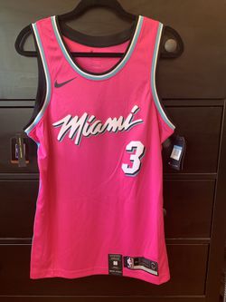 Nike, Shirts, Dwyane Wade Miami Heat White Vice Jersey