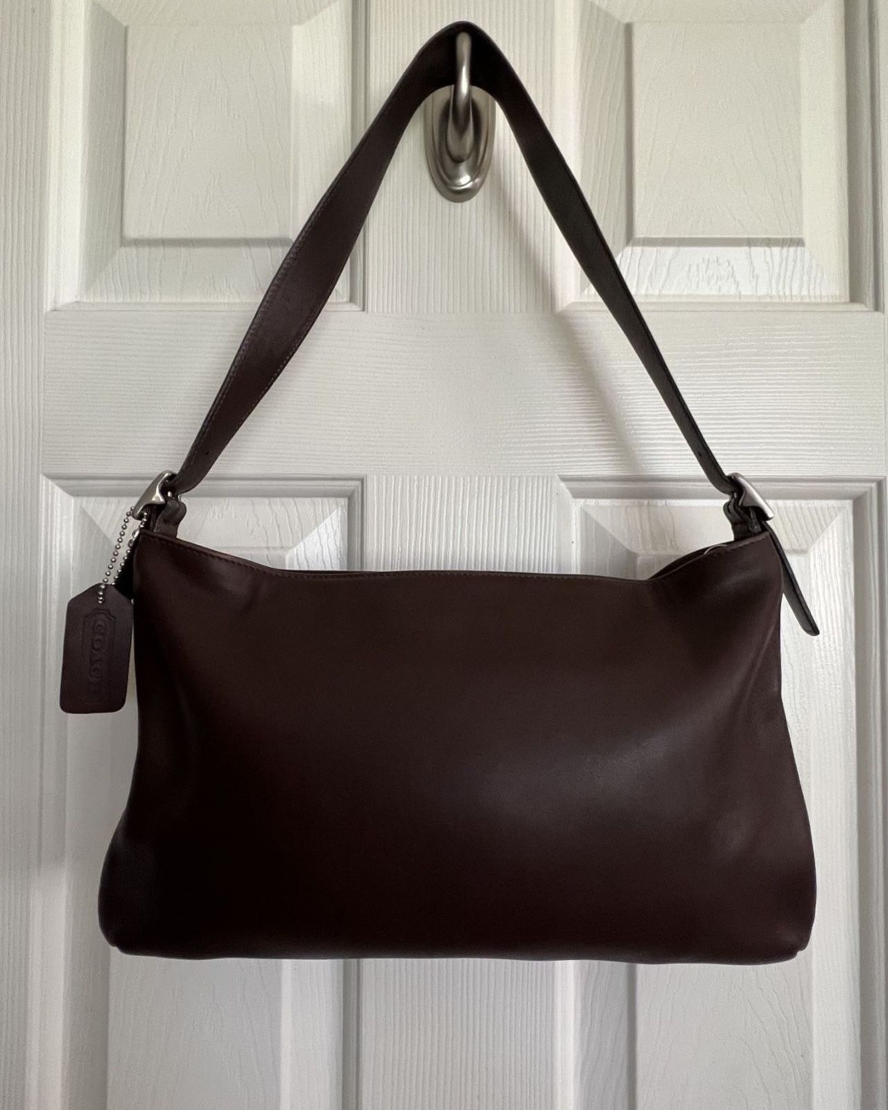 Vintage Coach 9407 Legacy Slim Brown Leather Shoulder Bag