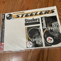 Pittsburgh Steelers Ultra Decal 2 piece on 1 sheet Cello Wrapped As Pictures 