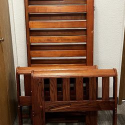 Wooden Trifold Full Size Futon 