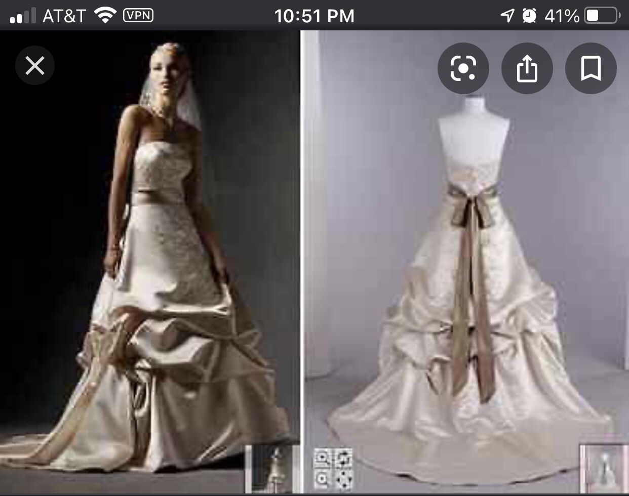 Oleg Cassini Wedding Gown and Petticoat