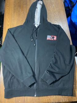 Bradford Exchange Mens 2XL Black Freedom Isnt Free Soldier American Flag Hoodie