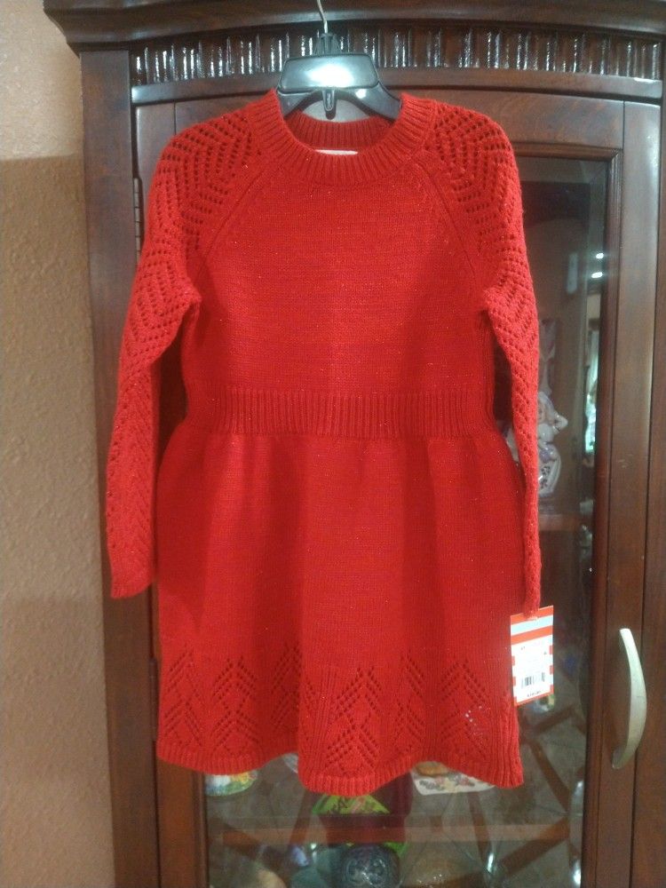 Little Girls Red Valentine's Dress 4T $15