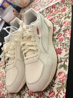 Puma White Low-Top Sneakers size 11