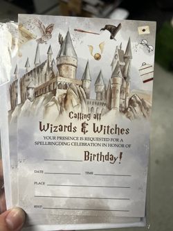 Harry Potter Birthday Invitations 