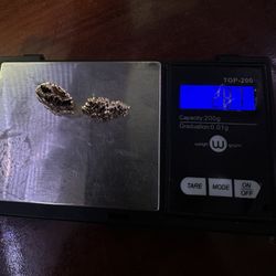 Gold nugget earrings