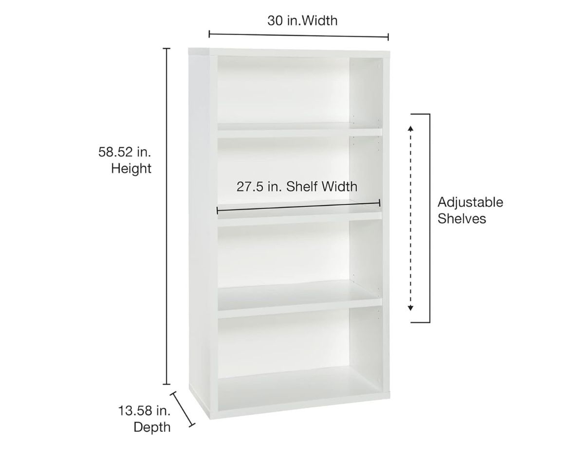 Simple White Bookshelf