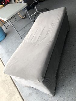 Grey Ottoman Bench 
