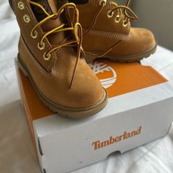 Timberland Classic In Lace Waterproof Wheat Color toddler Boy 