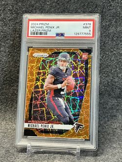 🦾 2024 Michael Penix Jr. ROOKIE LAZER Prizm PSA 9!! 🦾