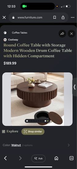 Coffee Table with storage